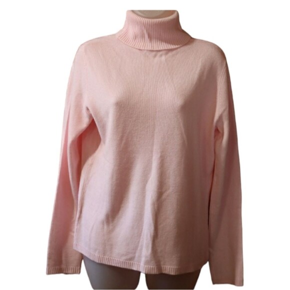Studio Works Light Pink Turtle Neck Pullover Sweater Medium - Picture 1 of 11